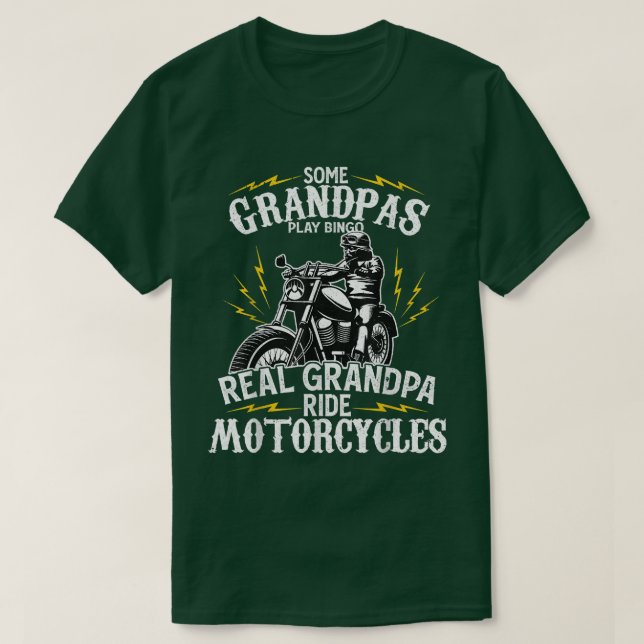 Motorradfahrer Opa Grand Father Motorbike Ri T-Shirt (Design vorne)