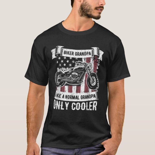 Motorradfahrer Opa Motorrad Motorradliebhaber R T-Shirt (Vorderseite)