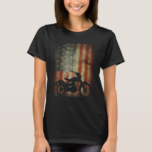 Motorradfahrer - Patriotische Grunge T-Shirt
