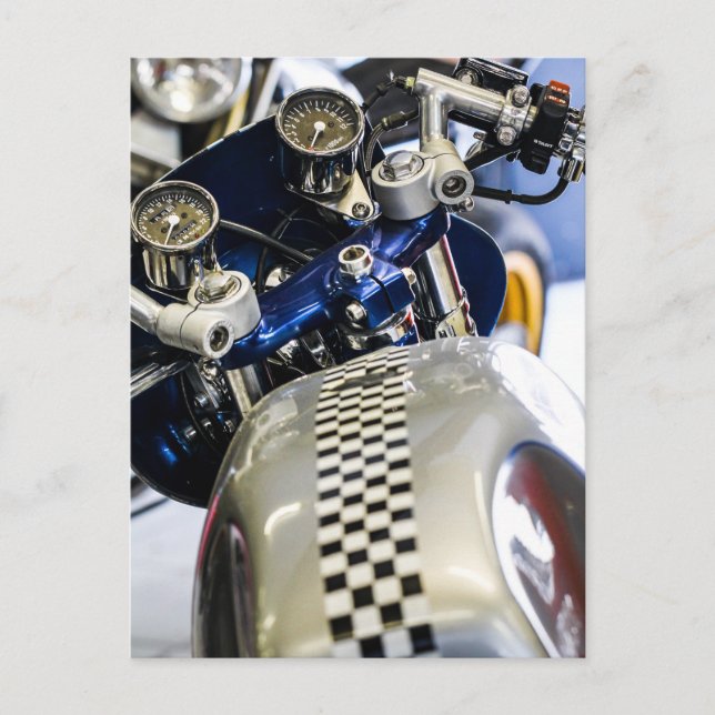 Motorradfahrer Postkarte (Vorderseite)