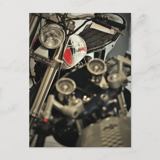 Motorradfahrer Postkarte (Vorderseite)