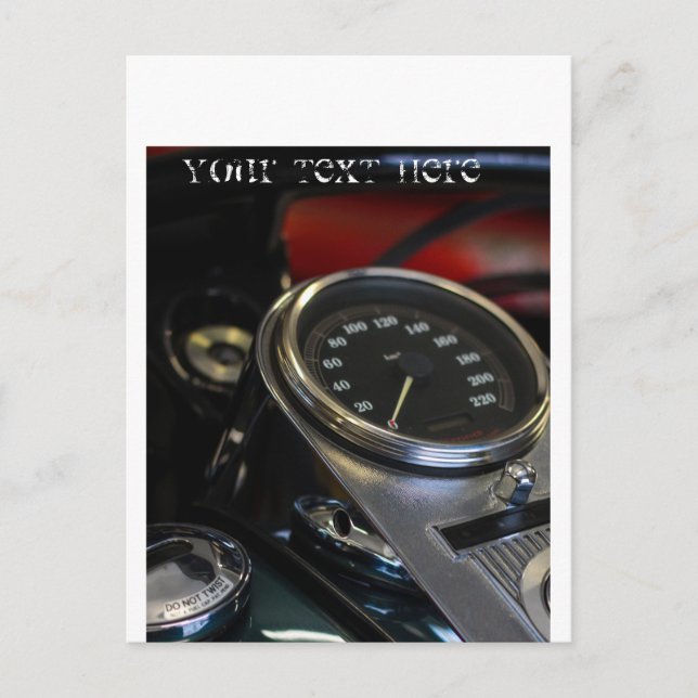 Motorradfahrer Postkarte (Vorderseite)