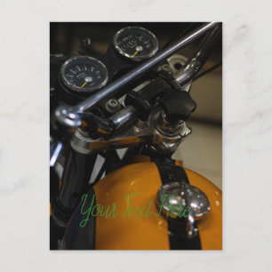 Motorradfahrer Postkarte