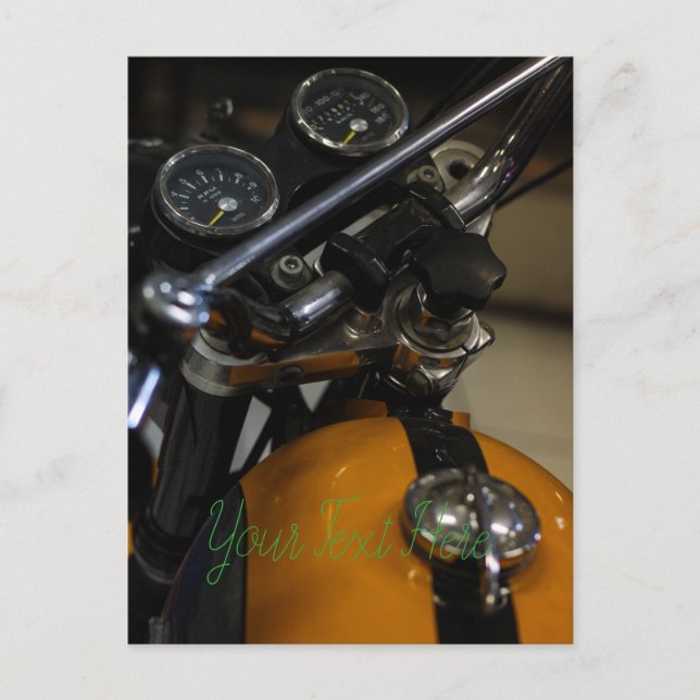 Motorradfahrer Postkarte (Vorderseite)