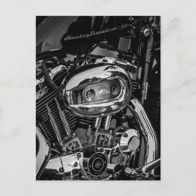 Motorradfahrer Postkarte (Vorderseite)