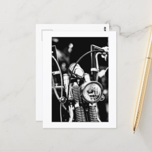 Motorradfahrer Postkarte
