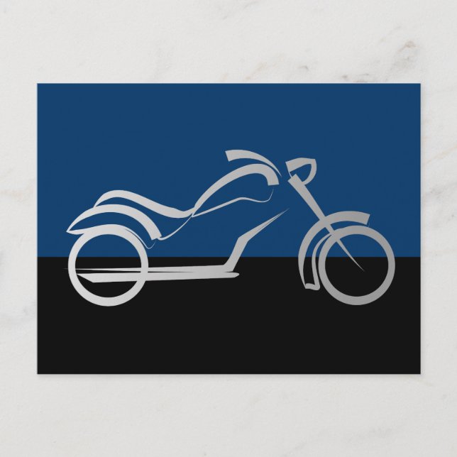 Motorradfahrer Postkarte (Vorderseite)