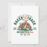 Motorradfahrer - Racer mit der Strecke