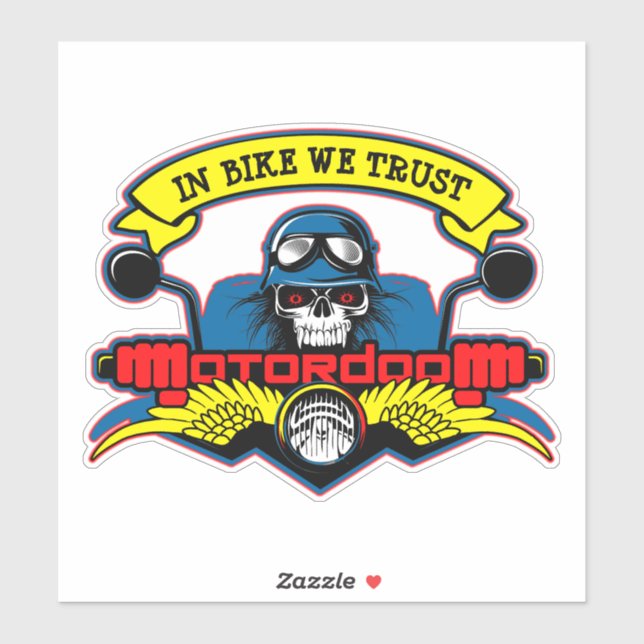 Motorradfahrer Reiten Aufkleber (Blatt)