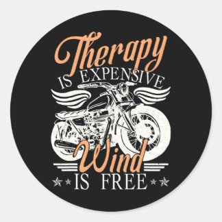 Motorradfahrer Runder Aufkleber