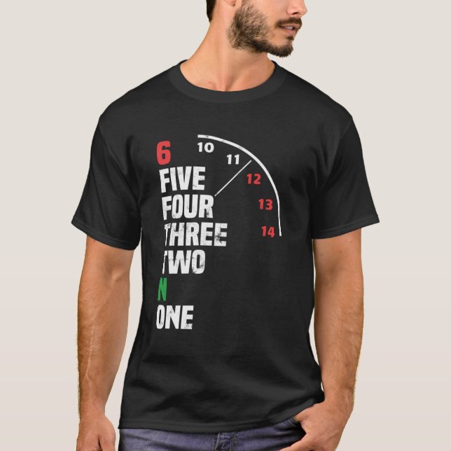 Motorradfahrer-Schaltmuster T-Shirt (Vorderseite)