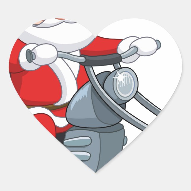 Motorradfahrer-Sonderschule Herz-Aufkleber (Vorderseite)