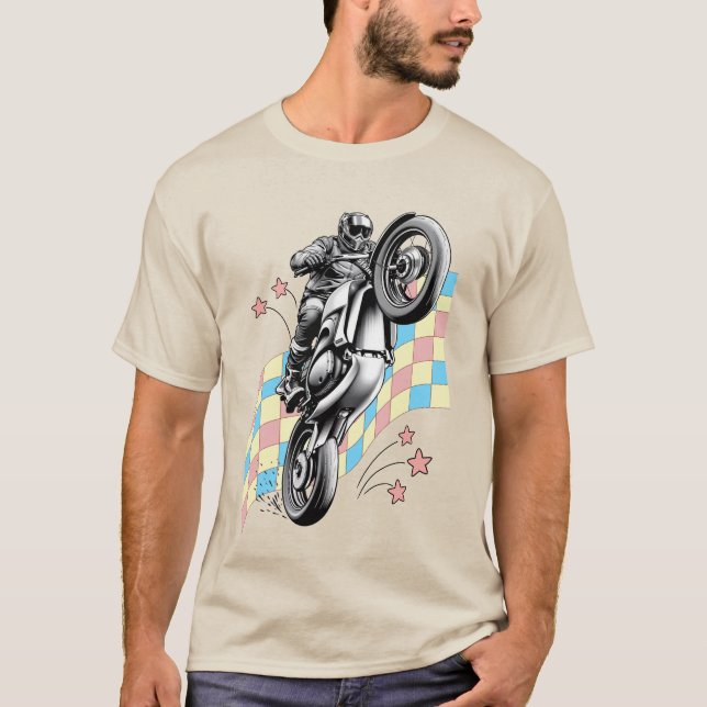 Motorradfahrer T-Shirt (Vorderseite)
