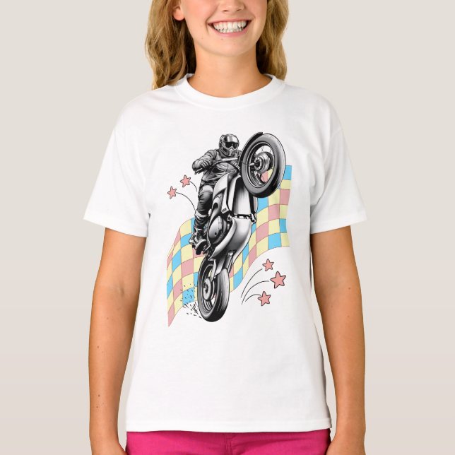 Motorradfahrer T-Shirt (Vorderseite)