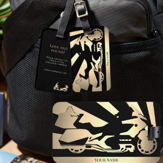 MotorradfahrerGepäckmarke Gepäckanhänger