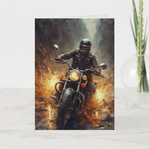 MOTORRADFAHRRAD GEBURTSTAG ÜBERSICHTE GREETING-KAR DANKESKARTE