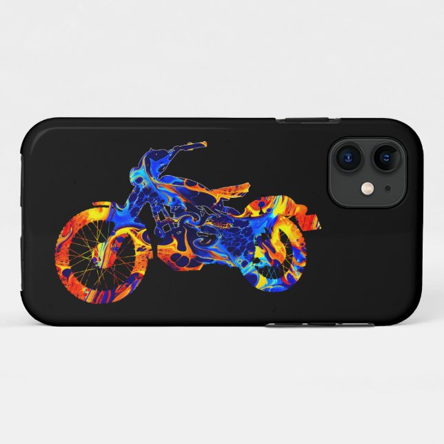 MOTORRADFARBIGER MIX-NEONFALT Case-Mate iPhone HÜLLE (Rückseite (Horizontal))