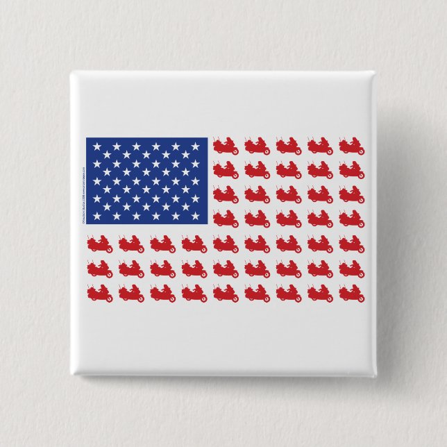 Motorradflagge Button (Vorderseite)
