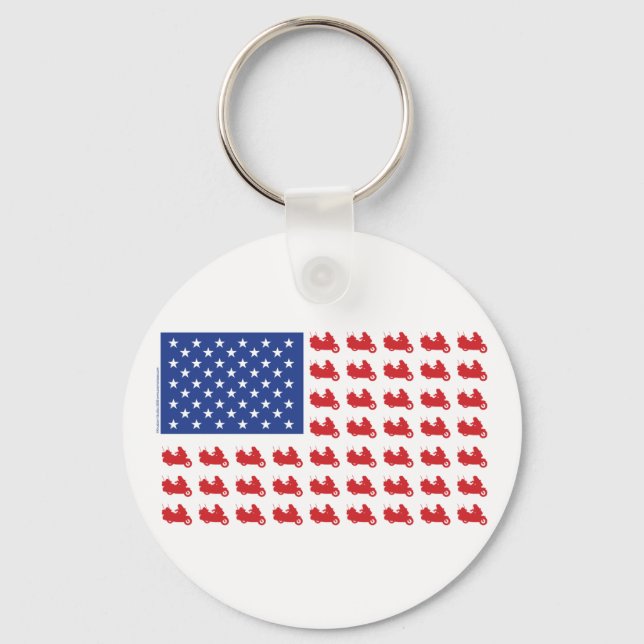 Motorradflagge Schlüsselanhänger (Vorderseite)