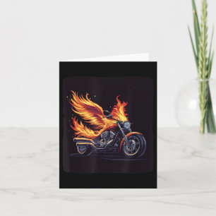 Motorradflüge in Flammen für das Brennen von Fahrr Karte