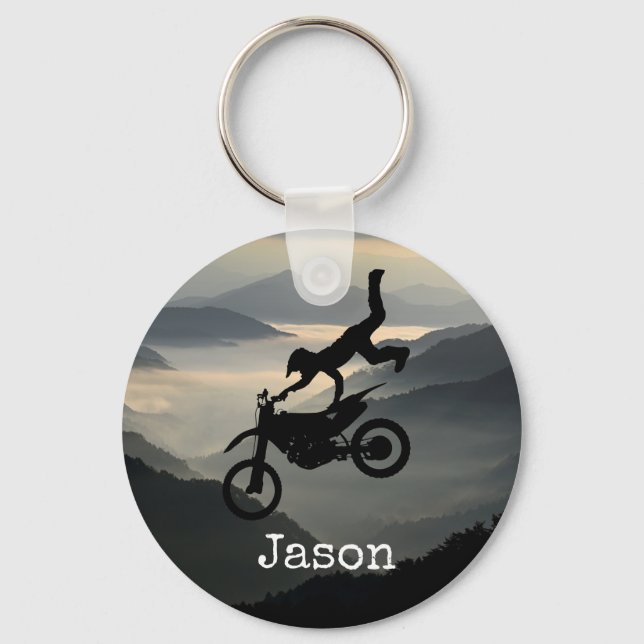 Motorradgebirge Schlüsselanhänger Geschenk (Vorderseite)