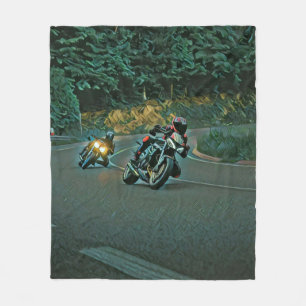 Motorradgeschenk Fleecedecke