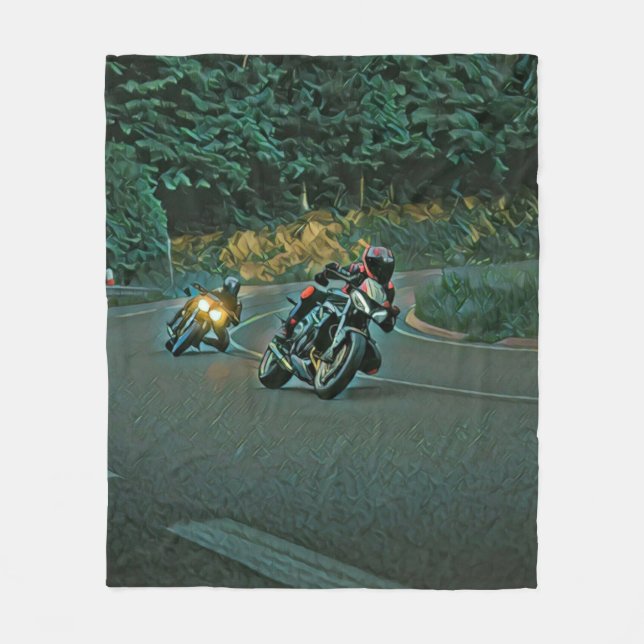 Motorradgeschenk Fleecedecke (Vorderseite)