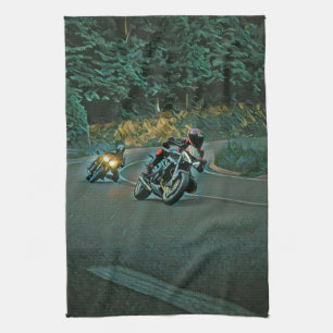Motorradgeschenk Geschirrtuch
