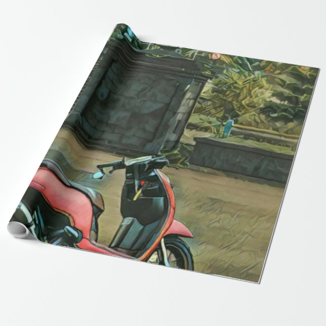 Motorradgeschenke für ihn geschenkpapier (Ungerollt)