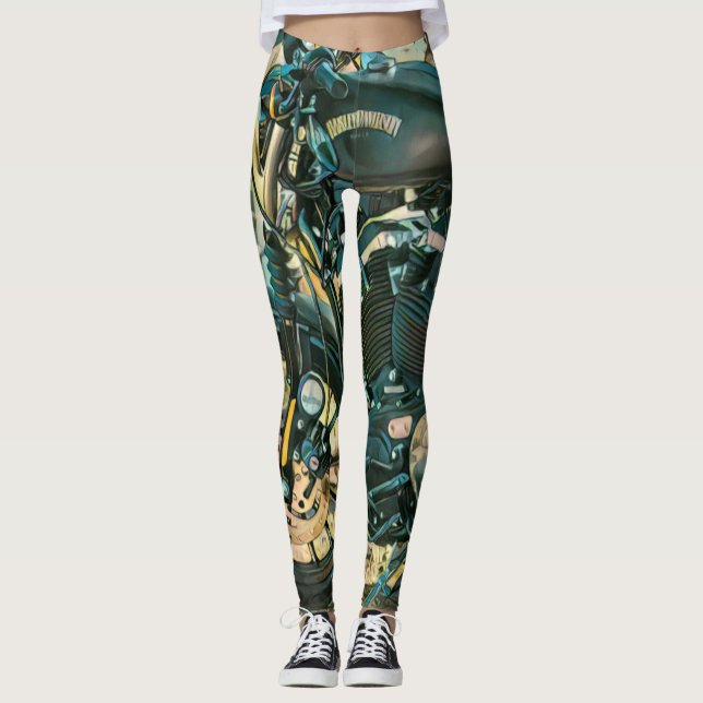 Motorradgeschenke Leggings (Vorderseite)
