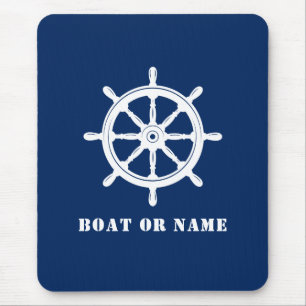 Motorradhütte und Ihr Boot oder Name Marine Mousepad