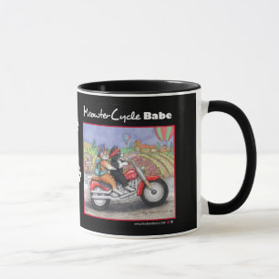 Motorradkatzen Schwarz 11 oz Ringer-Tasse Tasse
