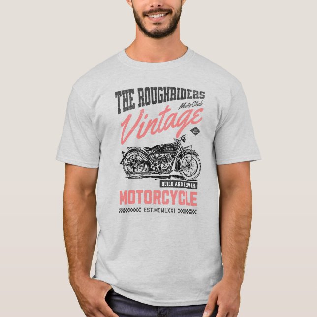 Motorradklub Roughriders T - Shirt (Vorderseite)