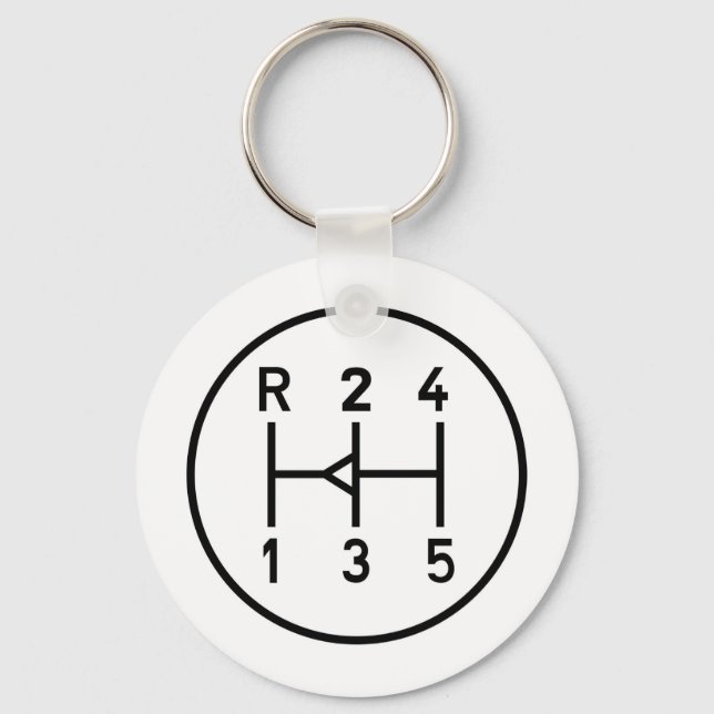 Motorradknopf, Schaltmuster Schlüsselanhänger (Vorderseite)