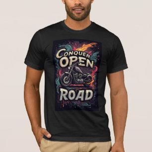 Motorradkunst der offenen Straße erobern T-Shirt