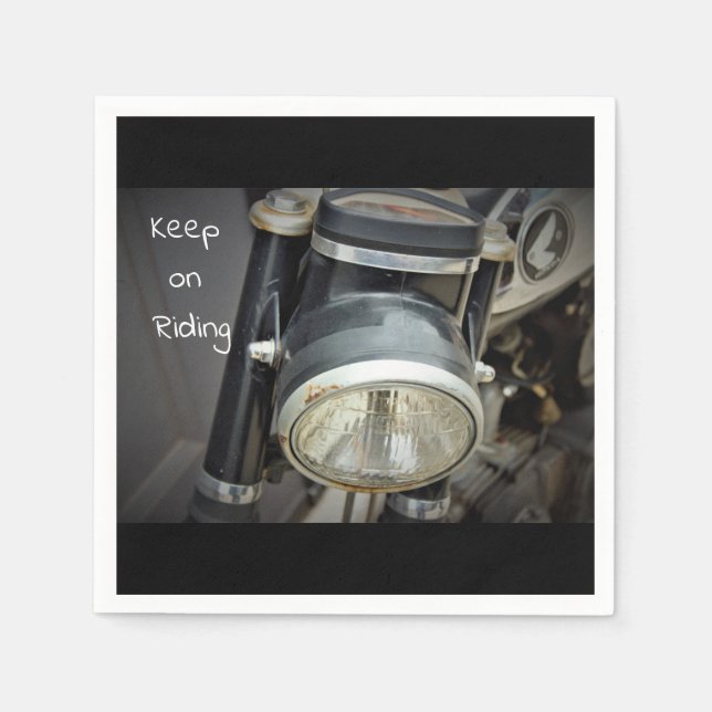 Motorradlampe Serviette (Vorderseite)