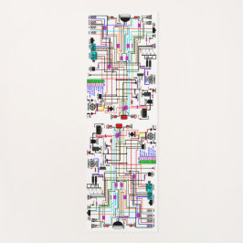 Motorradlenkdiagramm. Yogamatte