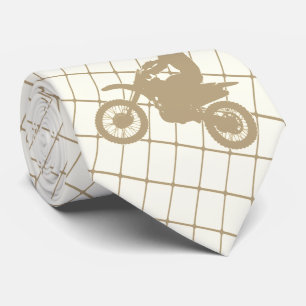 MotorradMotocross, der auf TAN-Karo-Krawatte läuf Krawatte