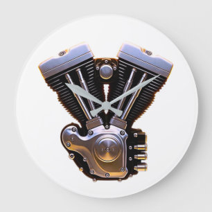 Motorradmotor-Wanduhr Große Wanduhr