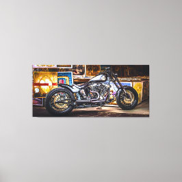 Motorradmuse Harley Davidson in art Scen Leinwanddruck