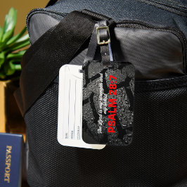 Motorradreifen mit Psalm 28:7 Bibelverse Gepäckanhänger