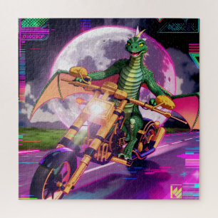 Motorradrenn-Drache Puzzle