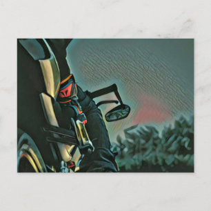 Motorradrennen Postkarte