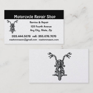 Motorradreparatur und Service-Shop-Visitenkarte Visitenkarte