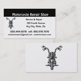 Motorradreparatur und Service-Shop-Visitenkarte Visitenkarte