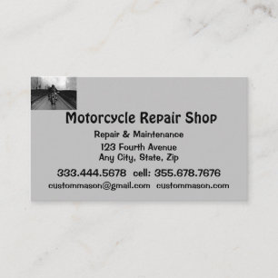 Motorradreparatur und Service-Shop-Visitenkarte Visitenkarte