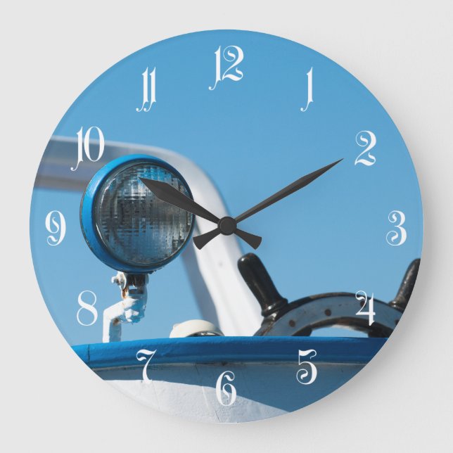 Motorradsegler Große Wanduhr (Vorderseite)