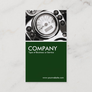 Motorradspeedometer - Dunkelgrün Visitenkarte