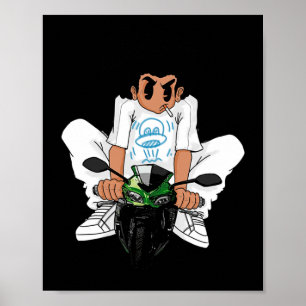 Motorradsticker Poster