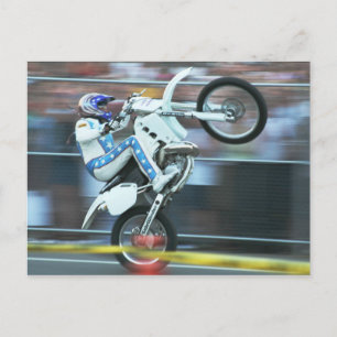 Motorradstunts Postkarte